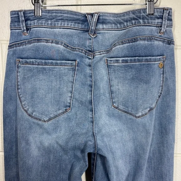 Democracy Ab Technology High Rise Wide Leg Jeans Size 10 Light Wash Stretch - Picture 6 of 12